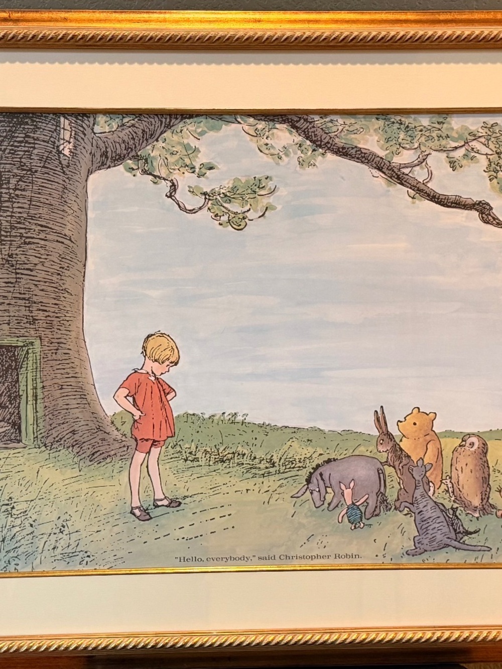 Classic Winnie-the Pooh Print - 37" x 26" - Ideal for Child's Nursery or Bedroom